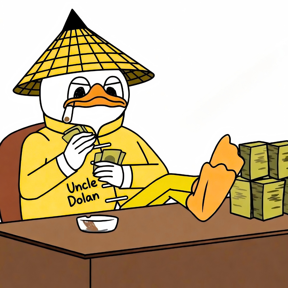 Uncle Dolan counting money in his office